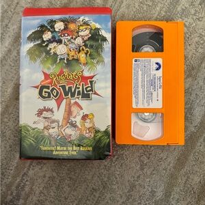 Nickelodeon Rugrats Go Wild Orange VHS Tape- works